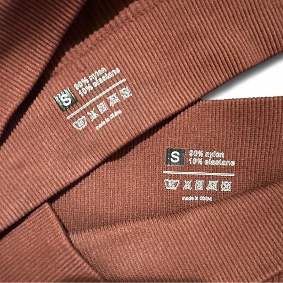 Brown Ribbed Workout Set - Picture 3 of 3